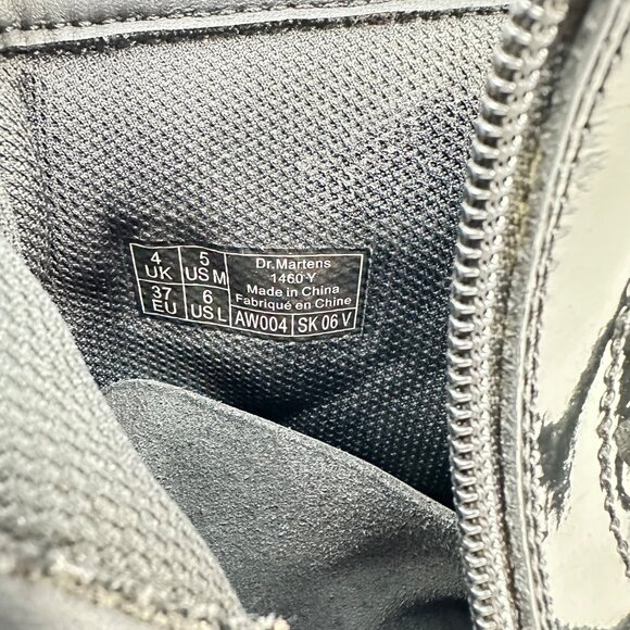 Dr Martens Patent Leather Boots - Black - Youth 5US/4UK - 1460Y - Picture 8 of 11